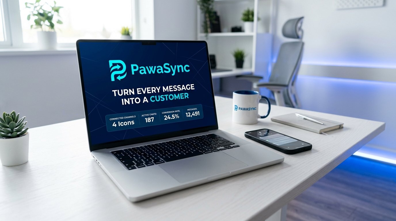 PawaSync Platform on Laptop